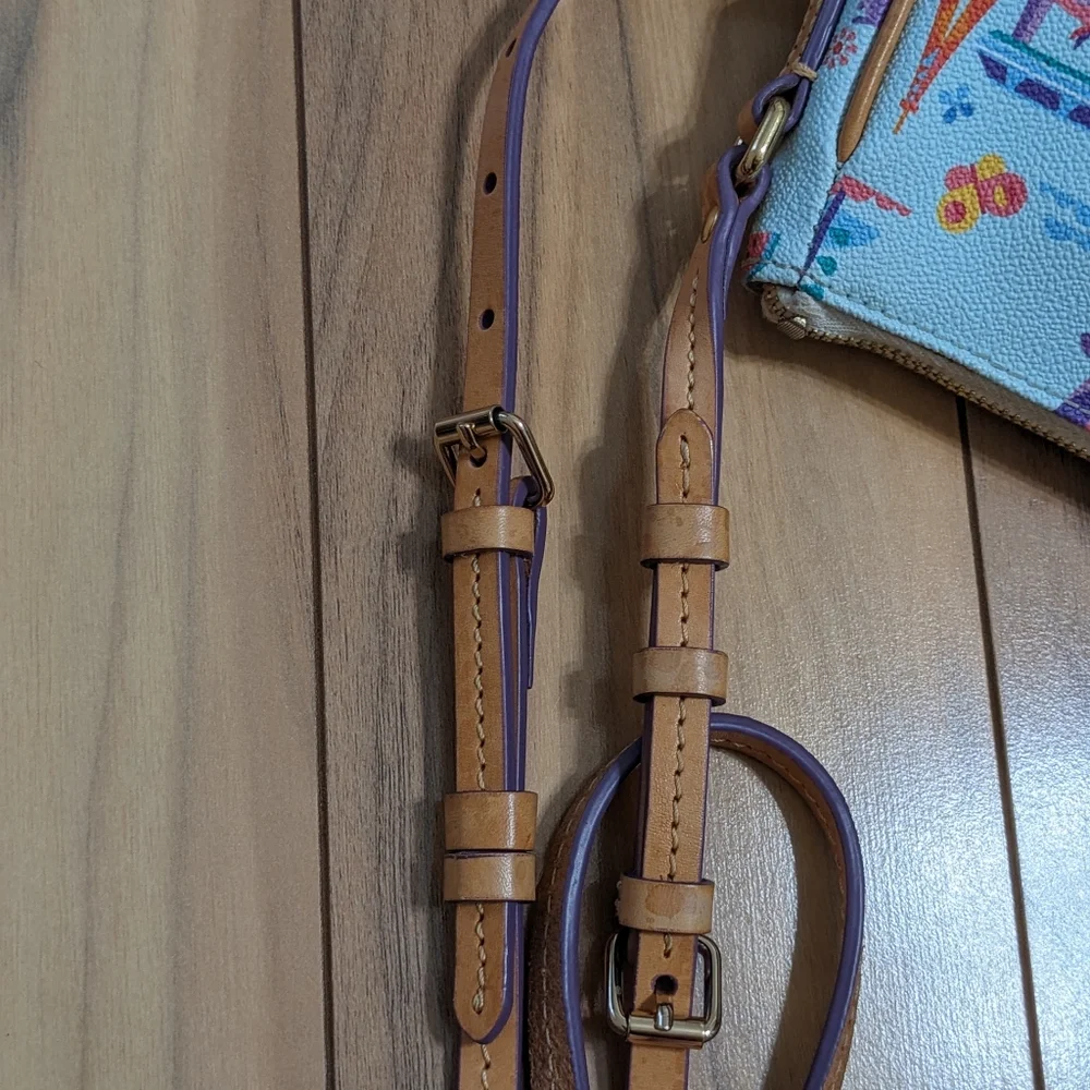 EUC! Dooney &Bourke X Disney Epcot Flower Garden Festival Figment Crossbody Bag - Picture 10 of 16